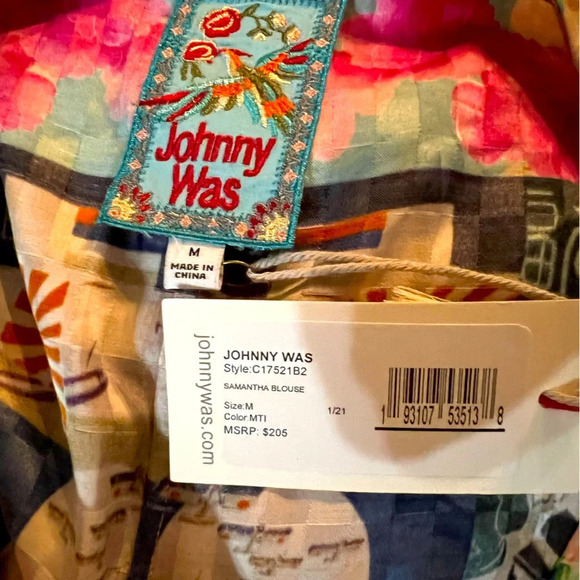Johnny was Samantha blouse NWT size M/L (Runs big/large) - Picture 2 of 13